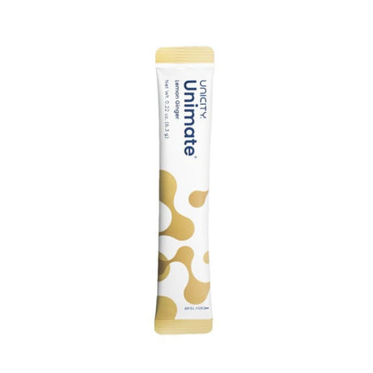 Unicity Unimate supplement stick pack on a white background