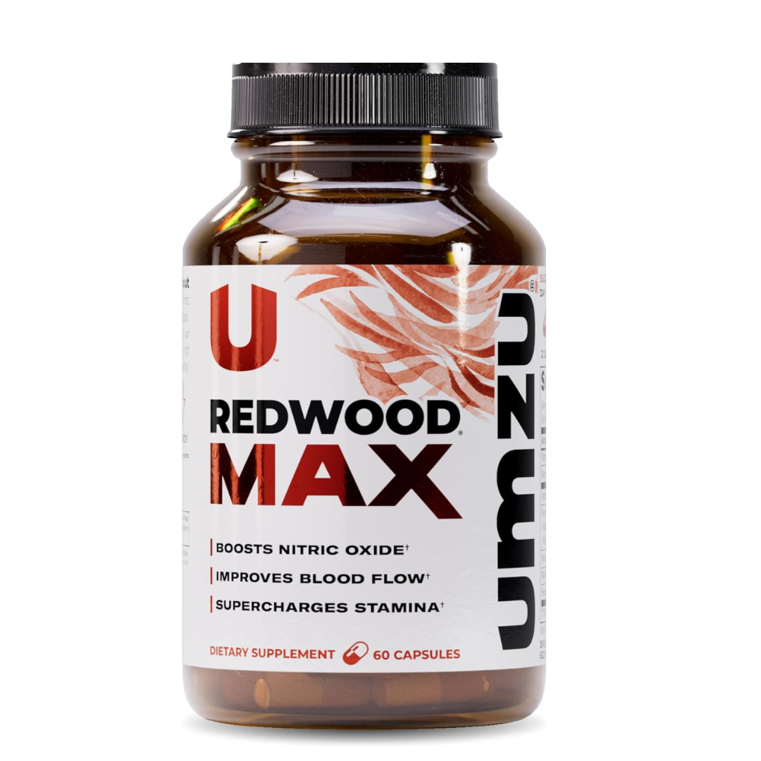 Redwood Max Nitric Oxide Booster – Blood Flow Support for Men | 60 Capsules | Circulation & Performance Supplement