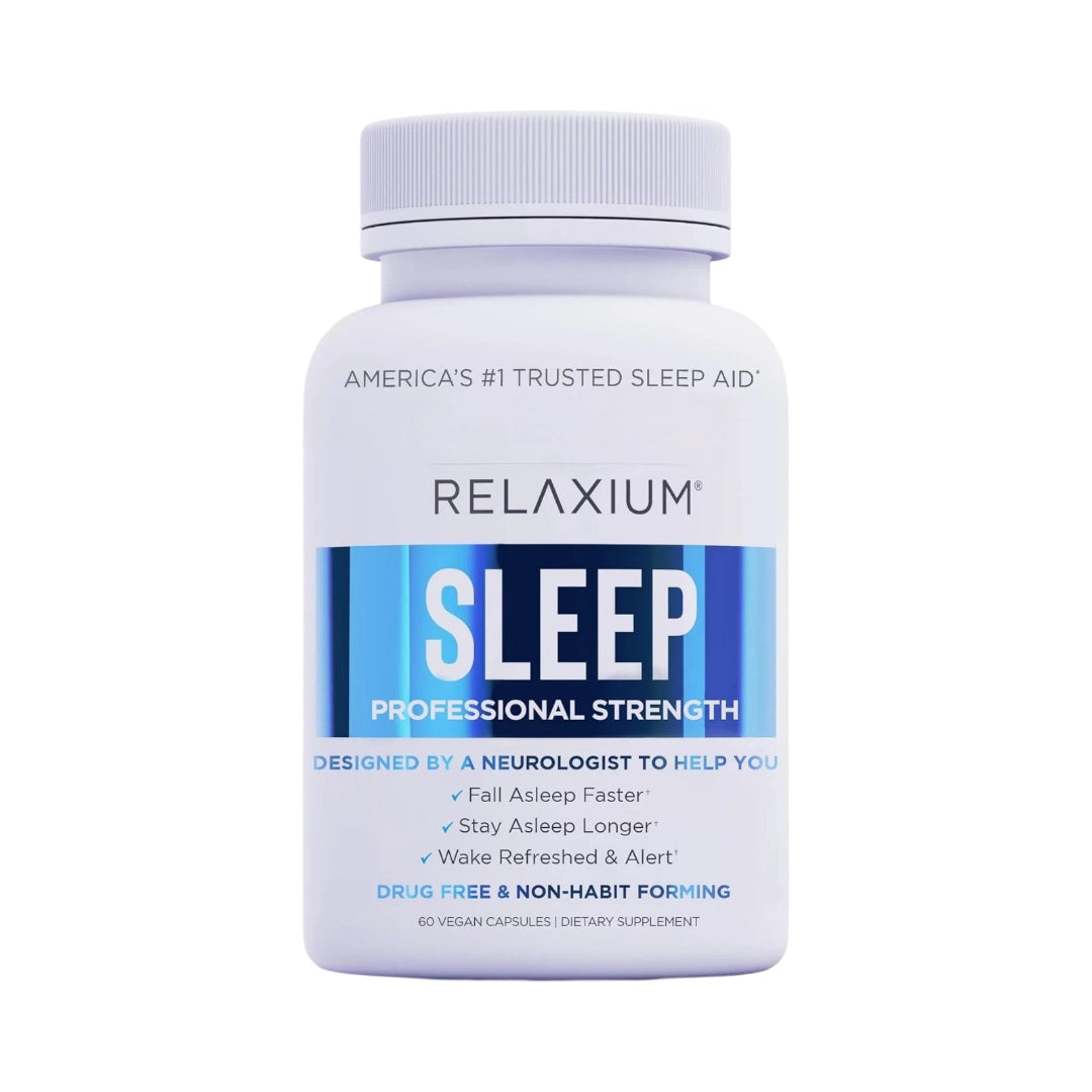 Relaxium Sleep supplement bottle on a white background