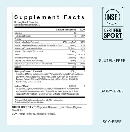 Nutrafol Hair Loss & Thinning Hair Supplement – 120 Capsules | Hair Growth & Scalp Health Support